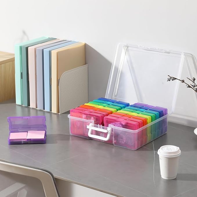 novelinks Photo Storage Box and 16 Inner 4" x 6" Photo Storage Containers