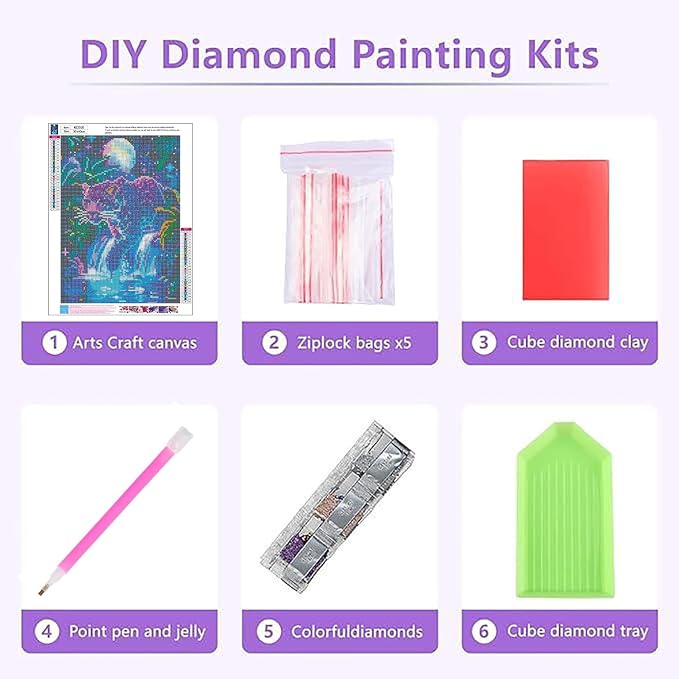 XUCNWL Diamond Art Kits for Adults, Leopard Diamond Painting