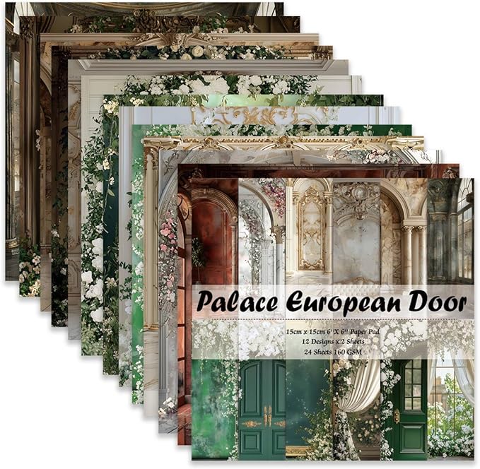 24 Sheets 6"x6" Scrapbook Paper Single-Sided Pattern Decorative Paper