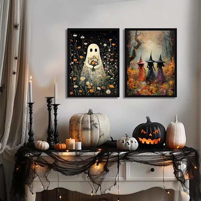 hkejoi Halloween Paint by Numbers Kit for Adults, 12x16 in