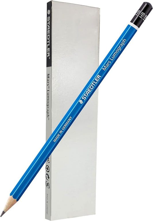 STAEDTLER Mars Lumograph HB Graphite Art Drawing Pencil, 6 Pencils | for Sketching and Shading, Break-Resistant Premium Woodcase Drawing Pencils, 6-Piece Set