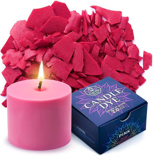 Pink Candle Dye 2oz for Soy Candle Making – Concentrated Wax Color Chips | Highly Concentrated Candle Wax Dyes – Candle Shop Premium Color Dye Chips for Soy Wax, Beeswax, Paraffin