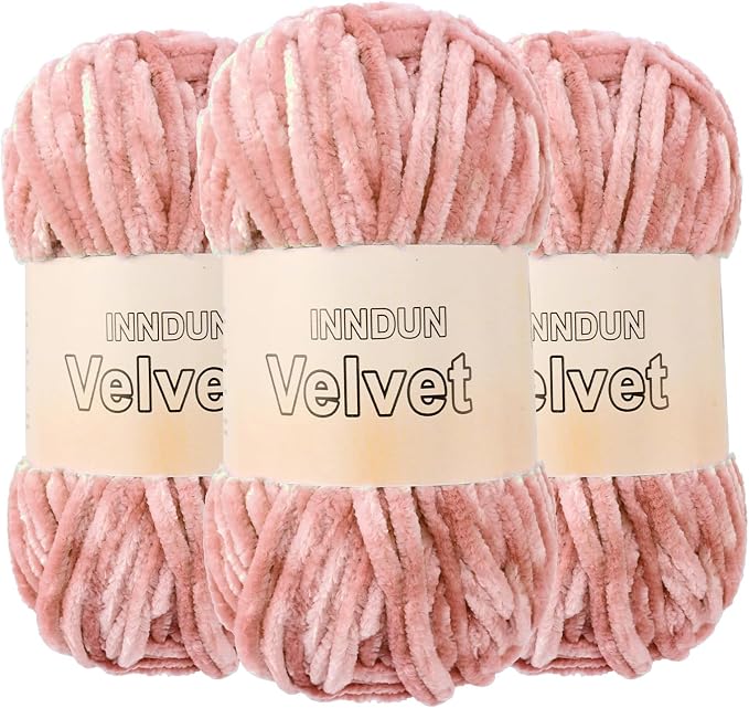 Soft Velvet Chenille Yarn for Crocheting, Super Bulky Yarn for Blankets