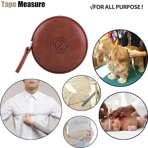 Sewing Tape Measure, Medical Body Cloth Tailor Craft Dieting Measuring Tape, 60 Inch/1.5M Dual Sided Retractable Ruler with Push Button Round