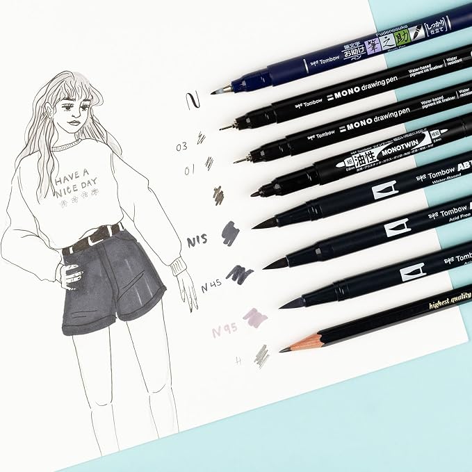 Tombow 56302 Illustration Set. Tools for Drawing and Illustrating