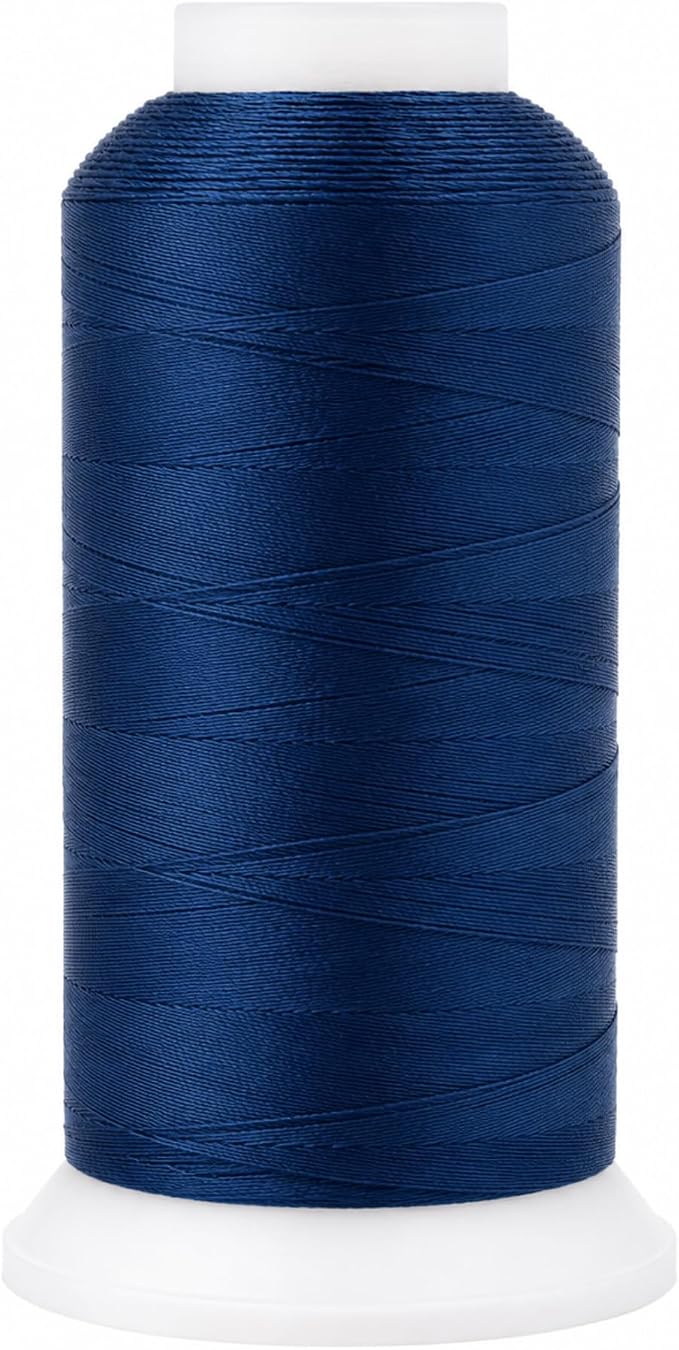 Mandala Crafts Airforce Blue Tex 70 Upholstery Polyester Heavy Duty Thread | 1500 Yds T70 UV Resistant Strong Thread for Leather Sewing, Marine, Drapery, Jeans, Hair Weaving & Extension, Outdoor