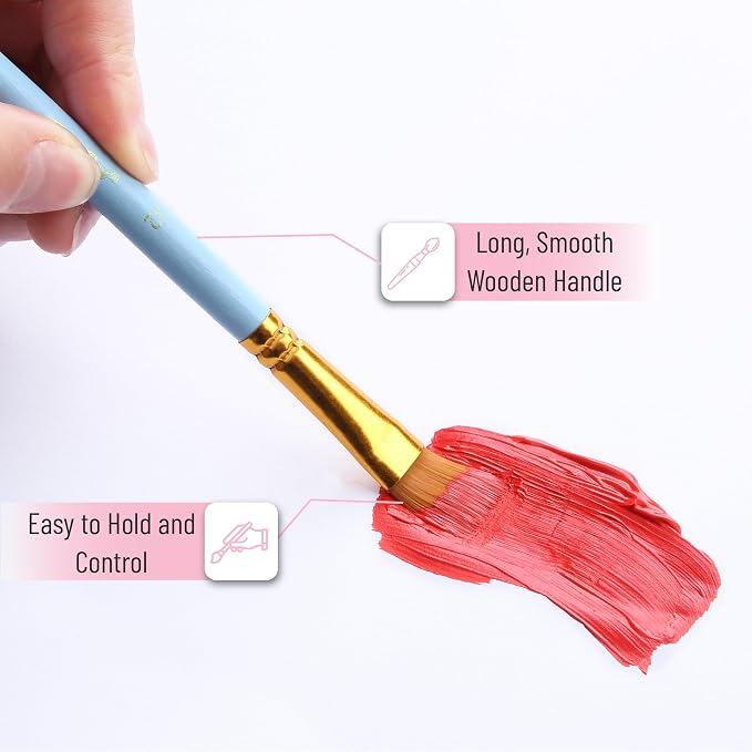 Mr. Pen- Acrylic Paint Brushes Set, 10 Pack, Round & Pointed Tip