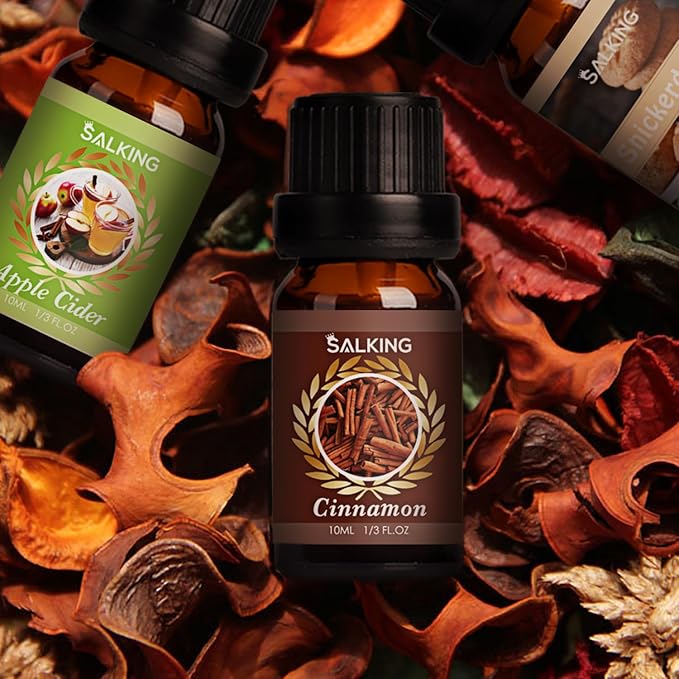 SALKING Autumn Fragrance Oils, Premium Fall Essential Oils Set for Diffuser
