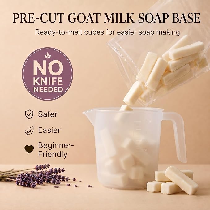 Goat Milk Soap Making Kit for Adults & Beginners – Complete DIY Set with 2lb Soap Base, 6 Scents, Molds & Gift Boxes – Easy, Fun & Creative Craft Gift