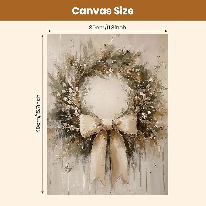 BAWKENTON Christmas Paint by Numbers Kits for Adults Beginner