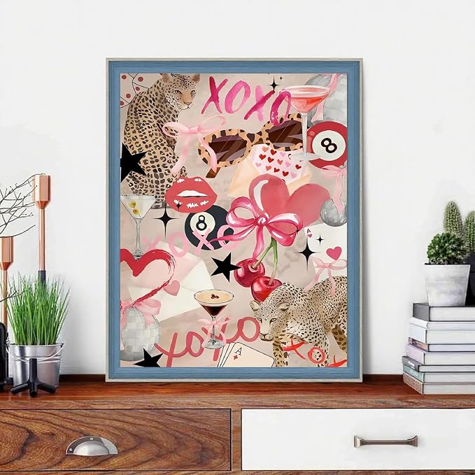 WUDWL Pink Bow Paint by Numbers Kit for Adults, Color By Numbers for Adults | Coquette Decor Painting by Number On Canvas, Paint Number Artist Funny Without Frame DIY, Home Wall Decor, 12x16in