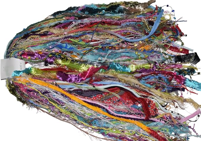 100 Yards Multi Fiber for Embellishments Assorted Novelty Yarn for Card Making, journals, Gift/Journal Tags, Knitting, Quilting, Tassels (100 Yards)