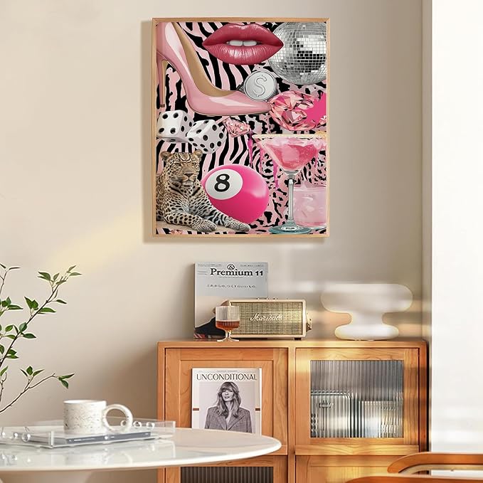 WUDWL Coquette Paint by Numbers Kit for Adults, Color By Numbers for Adults | Fashion Cheetah Decor Painting by Number On Canvas, Paint Number Artist Funny Without Frame DIY, Home Wall Decor, 12x16in