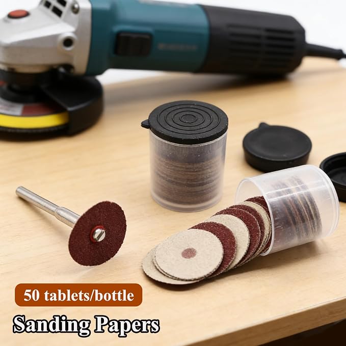105PCS Rotary Tool Accessory Kit with Sanding Drum, 1/8-inch Shank Universal Fit for Most Rotary Tools, for Sanding, Polishing, Cutting, Grinding, Cleaning, Engraving, Drilling