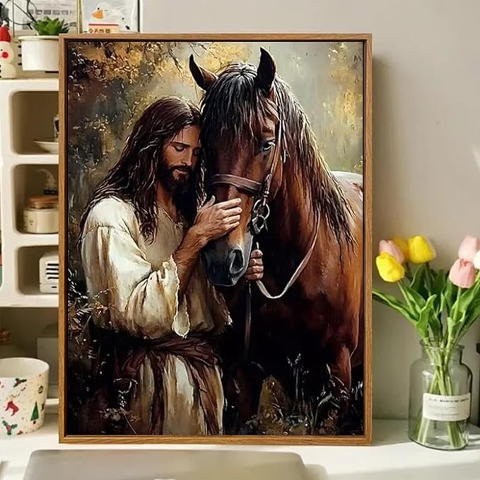 Paint by Numbers Kit for Adults, Adult Paint by Number Kits 16x20 Inch | Jesus Paint by Numbers Kit for Adults, Acrylic Painting by Numbers, DIY Arts and Crafts for Gifts or Home Decor