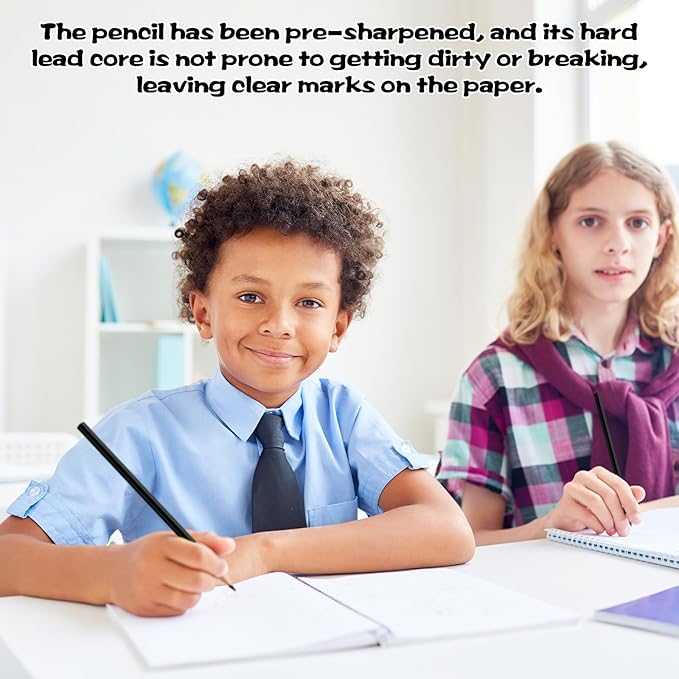 36 Pack Black Colored Pencils for Kids, Pre-sharpened Art Pencils Back to School Supplies Set, Drawing Sketching Pencils for Students, Teachers, Classroom