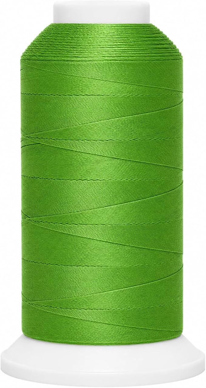 Mandala Crafts Apple Green Tex 90 Upholstery Polyester Heavy Duty Thread | 1500 Yds T90 UV Resistant Strong Thread for Leather Sewing, Marine, Drapery, Jeans, Hair Weaving & Extension, Outdoor