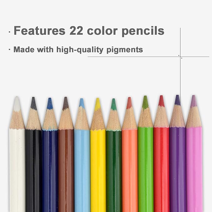 Darnassus 132-Piece Art Set, Deluxe Professional Color Set, Art Kit for Kids and Adult, With Compact Portable Case