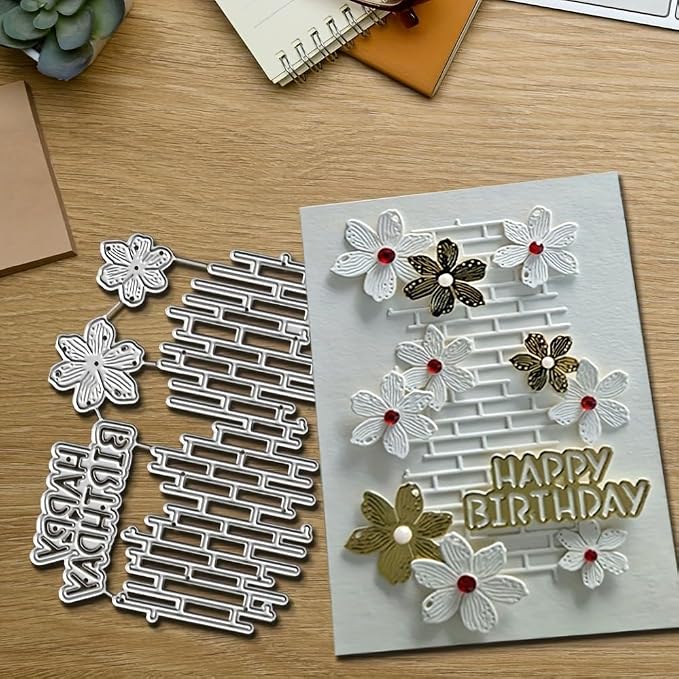 Lapoo Flowers Cutting Die for Scrapbooking - Durable Metal Cutting Die for DIY Scrapbook Photo Album Decorative Paper Card, Metal Card Making Supplies (Photo Frame 4.5 x 3.4 in)