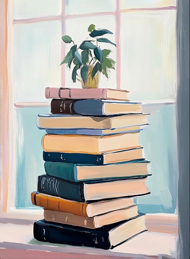 DAZZLEDOTS Diamond Art Kits, Plant on Book Stack Diamond Painting