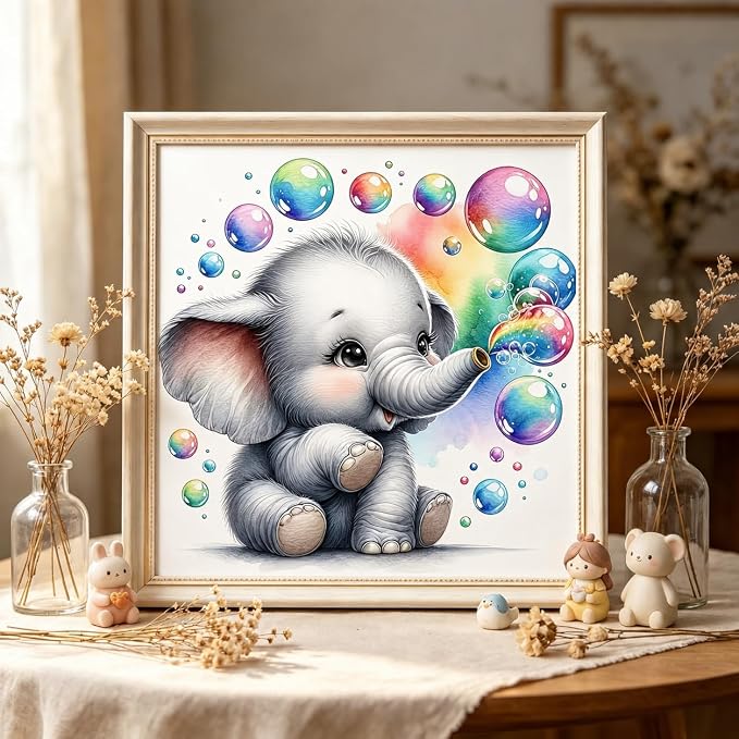 Diamond Painting Kits for Adults,Elephant Diamond Art 13.7X13.7inch