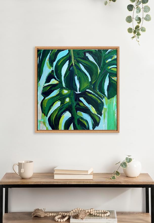 Kate and Laurel Sylvie Blank Framed Canvas Wall Art, 22x22 Natural Beaded, Vintage Modern Empty Canvas for Paint-Your-Own Art, Ready to Paint Premium Canvas Already Framed