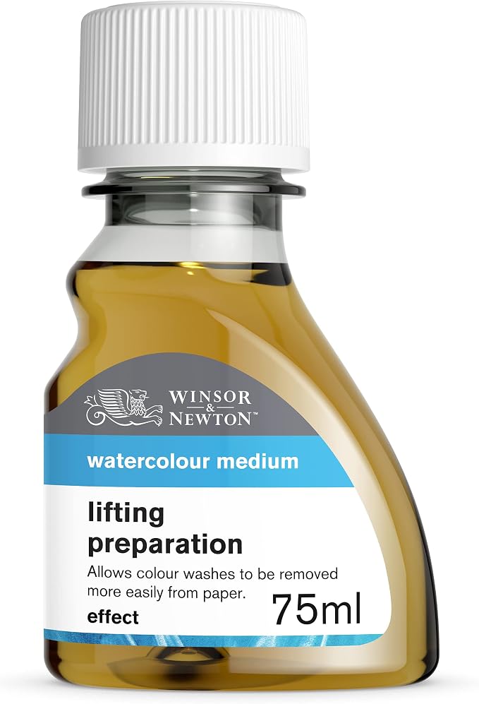 Winsor & Newton Watercolor Medium, Lifting Preparation, 75ml Bottle | Prevents Permanent Sinking of Watercolor, Helpful for Later Corrections or Special Effects