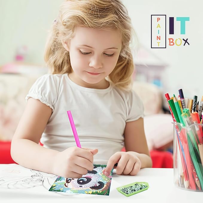 Acelii 6 Pack Cow Diamond Painting Kits for Kids, 5D DIY Diamond Art Set | Cute Cow Gem Art Kit for Kids & Beginners, Full Round Big Gems, Home Wall Decor, 6 x 6 Inch DIY Craft Gift
