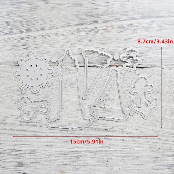 Clear Stamps and Metal Cutting Dies Set for Card Making Scrapbooking, DIY Craft Stamps and Dies Kit for Journaling, Albums, Greeting Cards, Holiday Cards, Birthday, Christmas (YX1314)