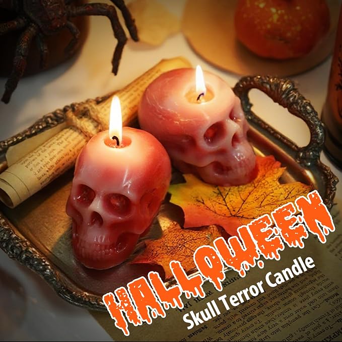 LET'S RESIN 3D Skull Resin Molds, 4 Size Silicone Mold Set for Epoxy Resin | for Candle Wax, Soap, Clay and Keychain Casting, DIY Craft Mold for Gothic Decor, Halloween Decorations and Gifts
