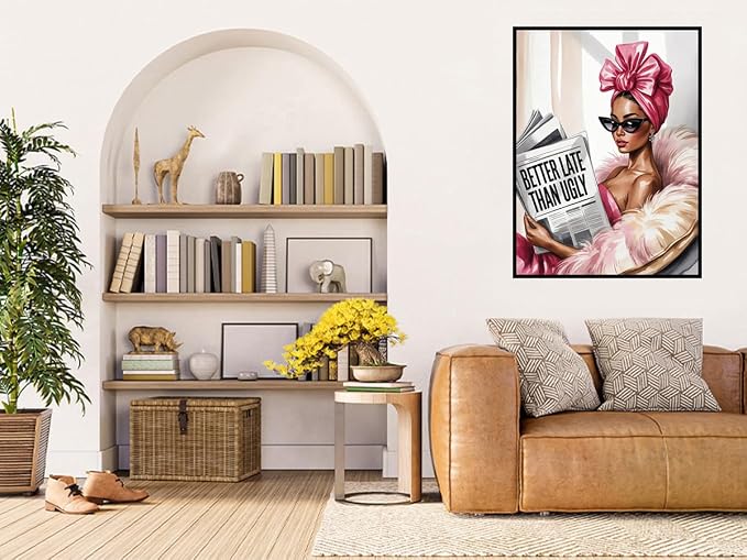 Benjenes Pink Bow Woman Diamond Art Kits for Adults Diamond Painting Kits