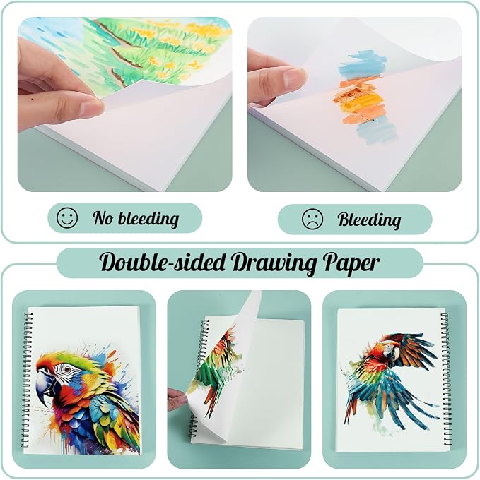 7.6 × 10In Marker Sketchbook, 200gsm Double-Sided Bleedproof Marker Paper