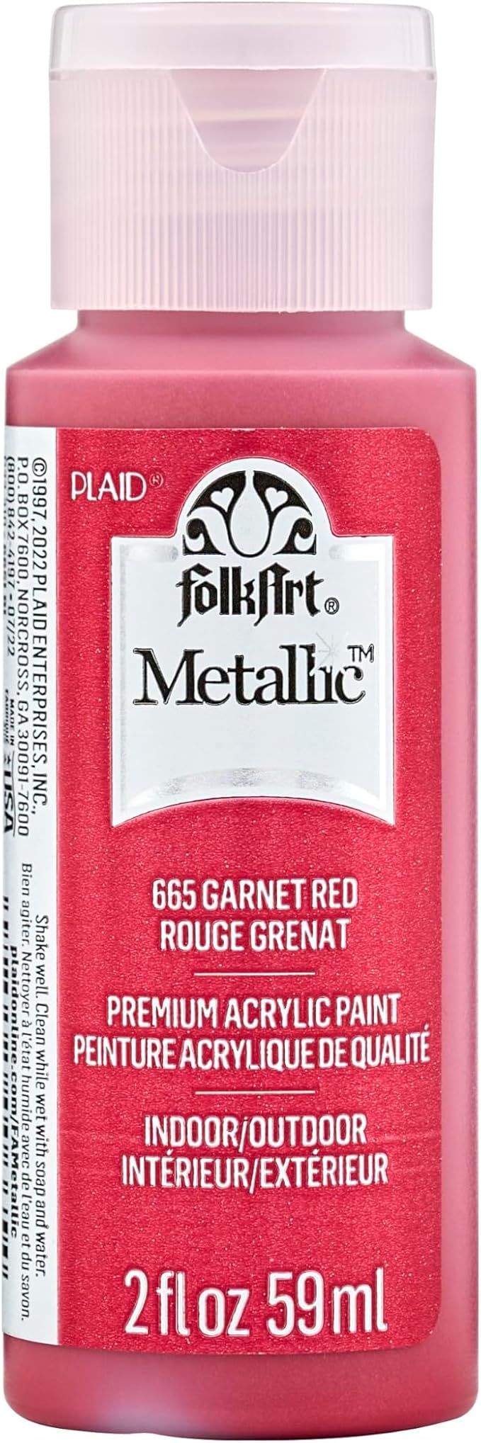 FolkArt Garnet Red Acrylic Paint, 2 fl oz