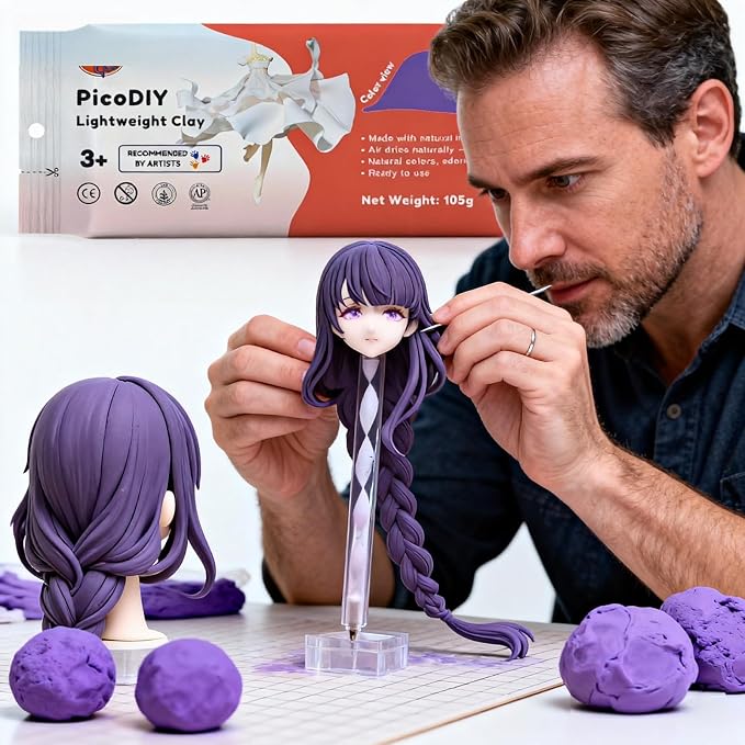 Air Dry Clay Lightweight, Flexible Modeling Clay for Adults Arts and Crafts