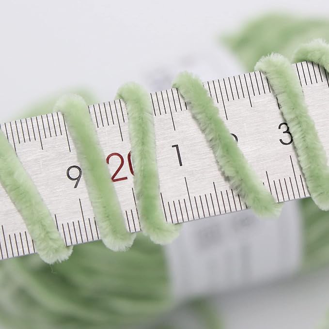 NICEEC 3 Skeins Soft Chenille Yarn 3 x85m (3X 93yds, 3X 50g)_Green Series