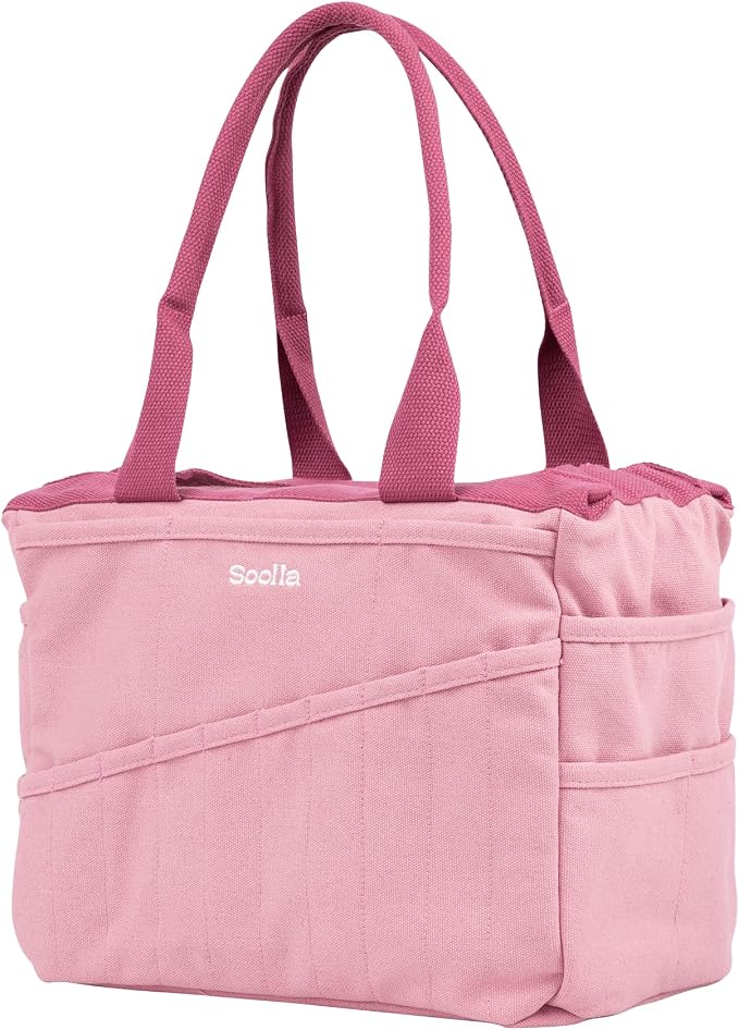 Soolla Studio Bag: Art Supply Storage Organizer & Pottery Tool Bag, Washable Tote, Yarn Bag, Crochet, 30 Pockets, 15+ Colors