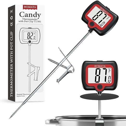 BOMATA Digital Candy Thermometer with Pot Clip, Deep Fry Oil Thermometer