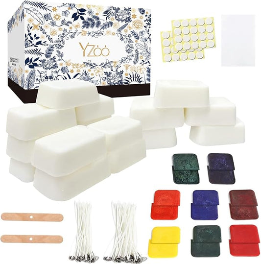 Candle Making Kit,Candle Making Supplies Include 2.12lb Soy Wax for Candle Making,Candle Wax Dyes,Candle Wicks Stickers and More,Candle Making Kit for Adults Beginners-DIY Wax Melt Kit,Arts&Crafts Kit