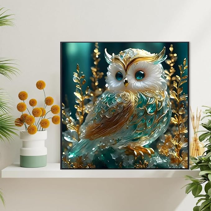 Owl 5D Diamond Painting Kits for Adults, Bird Diamond Art Kits for Adults