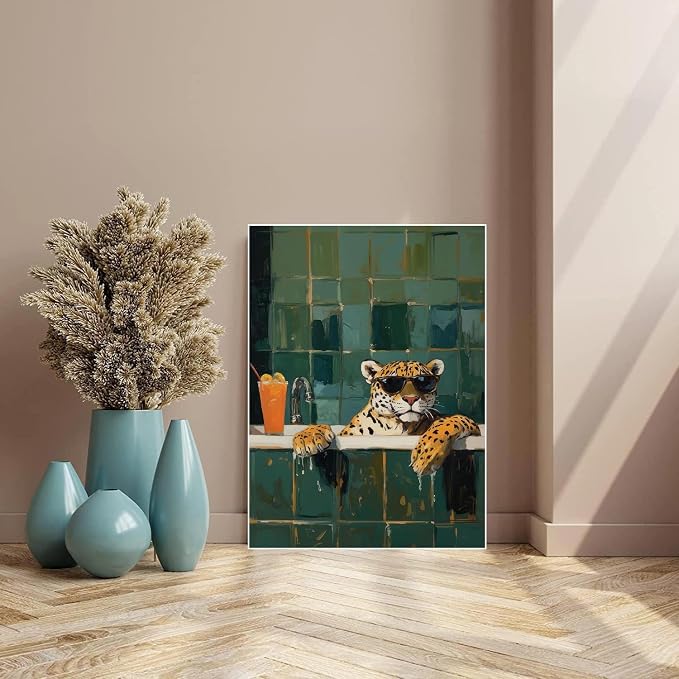 Cheetah Diamond Art Kits for Adults, Diamond Painting for Beginner 5D DIY
