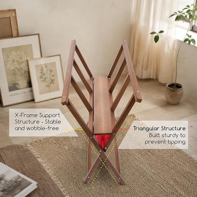 MEEDEN Art Storage Print Rack: Folding Beech Wood Display Rack for Artwork