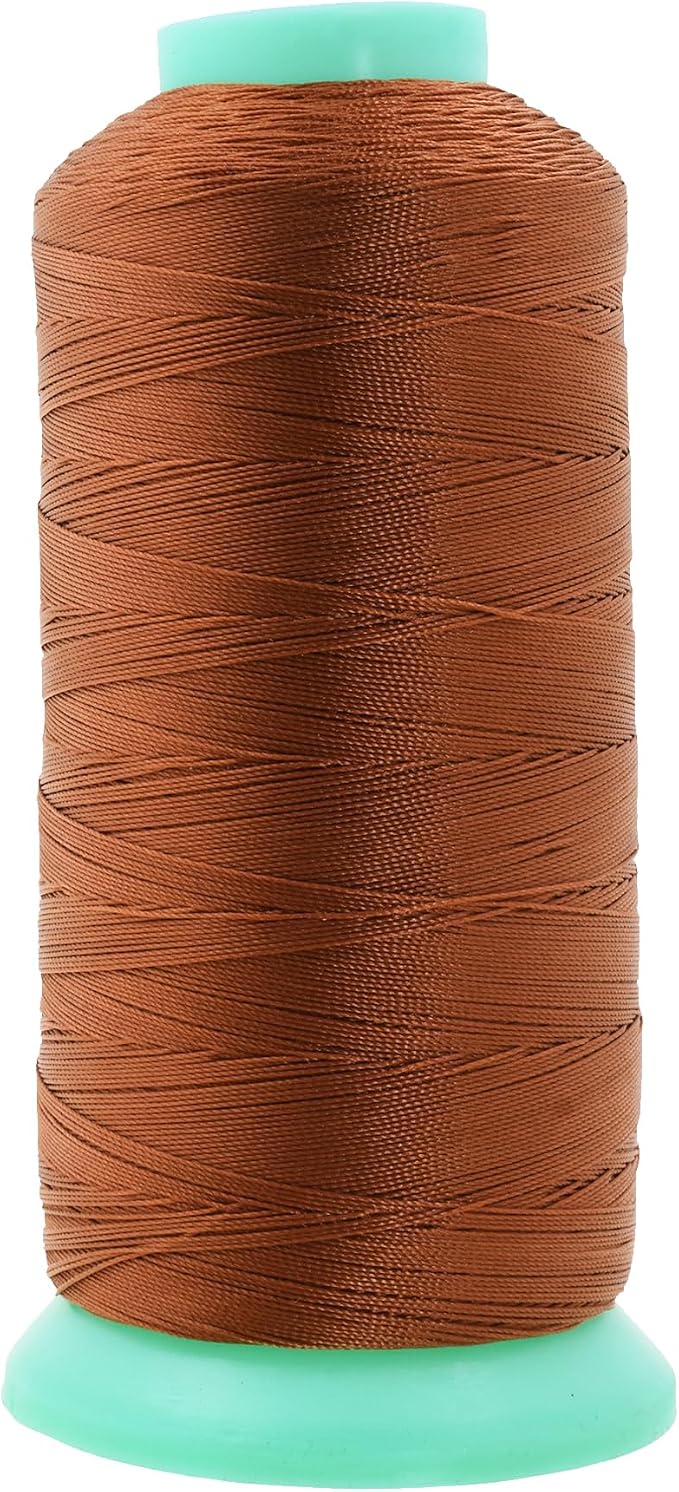 Mandala Crafts Size 92 280D T90 Bourbon Brown Bonded Nylon Thread, 1100 YDs