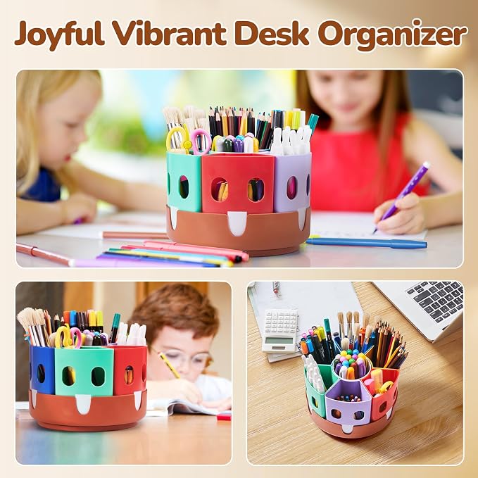 GAMENOTE Rotating Art Supply Organizer, Lazy Susan Caddy, Small