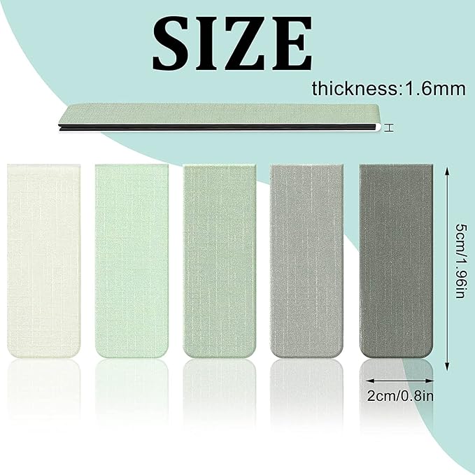 15 Pieces Bookmark, Magnetic Bookmarks for Women, Men, Book Lovers, Page Markers for Students Teachers Reading (Misty, Ocean, Emerald) (Pack of 3)