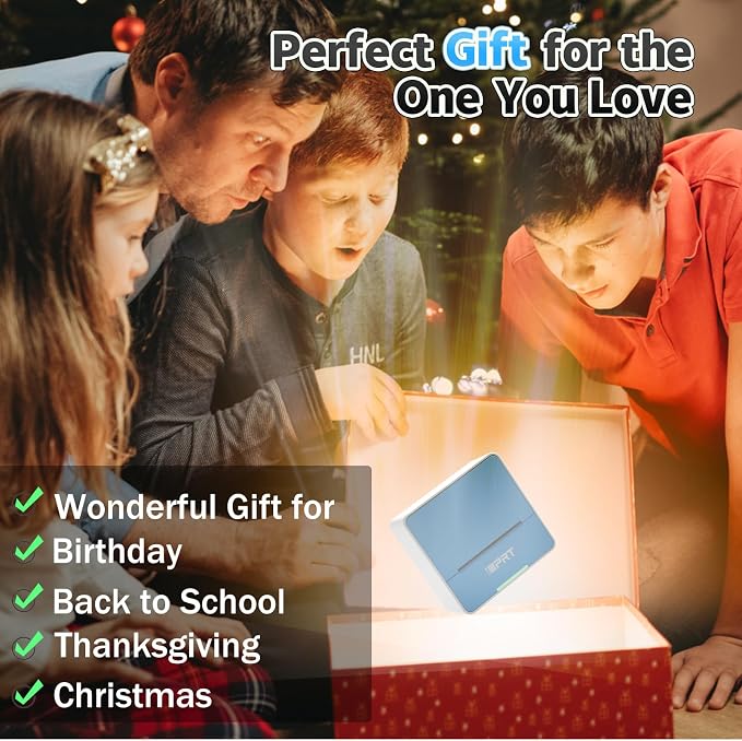 iDPRT Mini Sticker Portable Printer with 1 Roll Sticker Paper