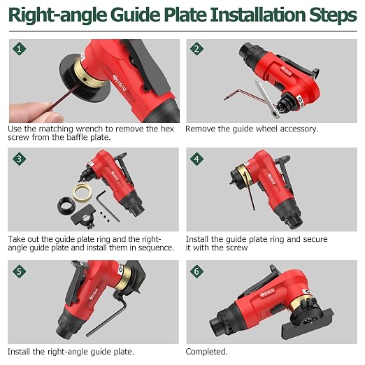 Upgraded Pneumatic Chamfer Tool with Straight Guide Plate Save Guide Wheels