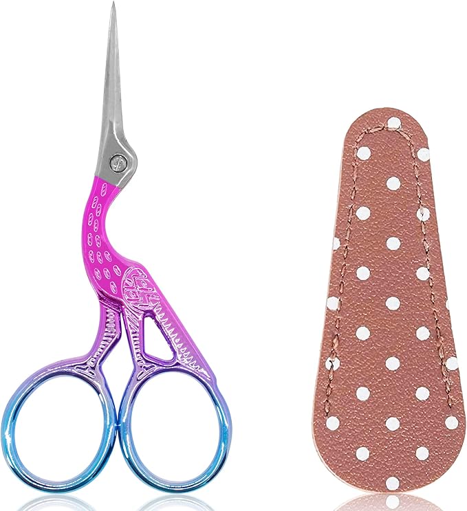 BIHRTC 3.6" Detail Shears Small Stainless Steel Small Embroidery Scissor | 3.6 Inch Compact Design for Thread Cutting,Embroidery, Needlework,Crafting,Jewelry Making,DIY Sewing Handcraft Craft Art Work