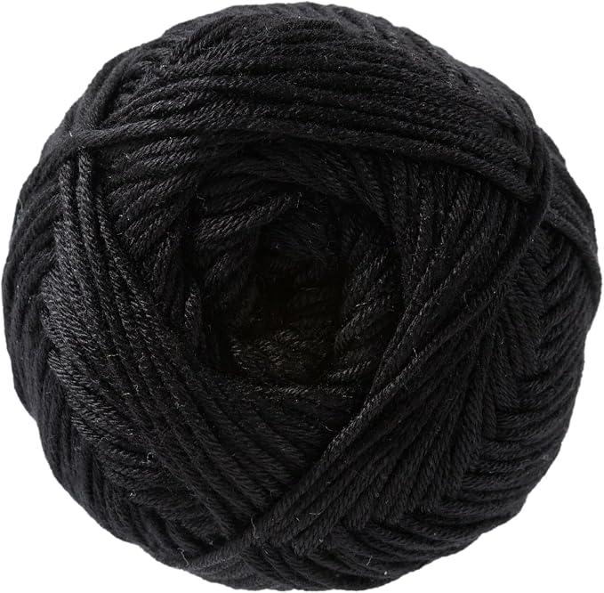 Loops & Threads Silky Soft Yarn - Yarn for Knitting, Crochet, Weaving, and Arts & Crafts - Black, Bamboo, 3.5 oz