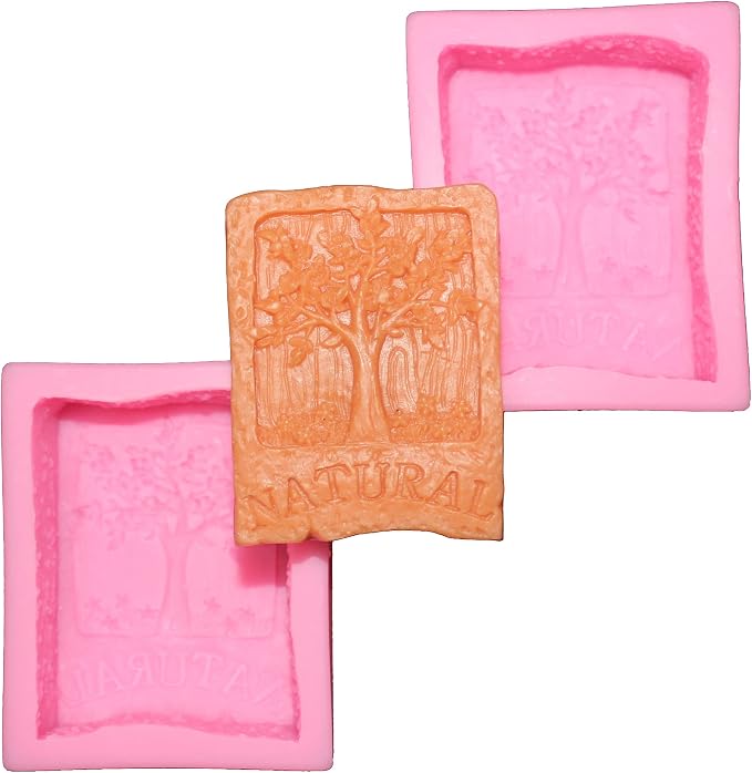 Tree Pattern Silicone Soap Mold for Natural Skincare Soap Making, DIY Skincare Products & Small Business Soap (Natural)