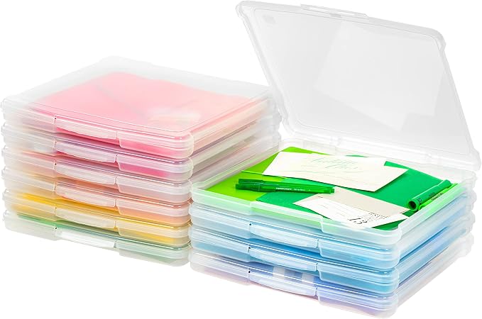 IRIS USA Scrapbook Case |Made in USA| Fits 12"x12" - Thin (10-Pack) - Clear